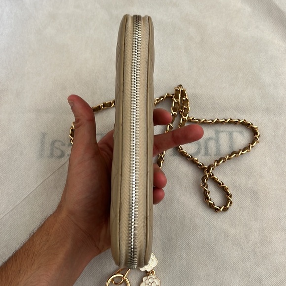 Chanel CC Patent Leather Timeless Wallet on Chain WOC Chain Crossbody Purse Bag - Picture 7 of 14